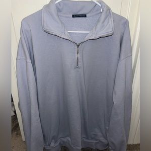Zip up crew neck